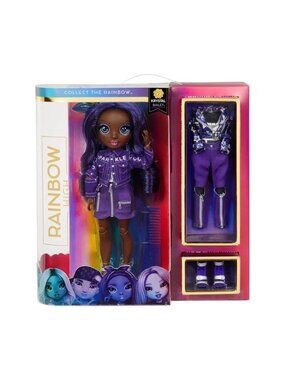 MGA Rainbow High Krystal Bailey Fashion  Doll Dark Purple Sparkle Series New